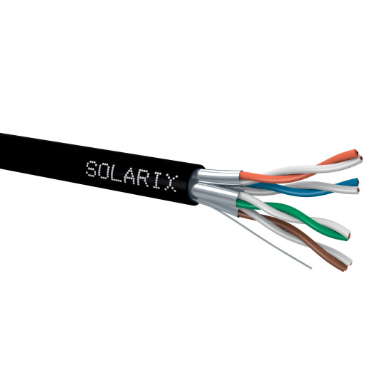 KABEL SKRĘTKA SOLARIX CAT.6A STP PE Fca 500M