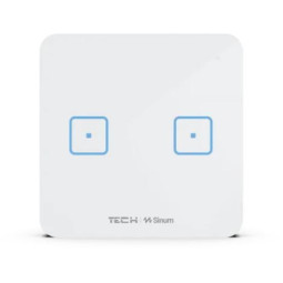 Przewodowy włącznik dwupolowy czarny WS-02M Tech Sterowniki