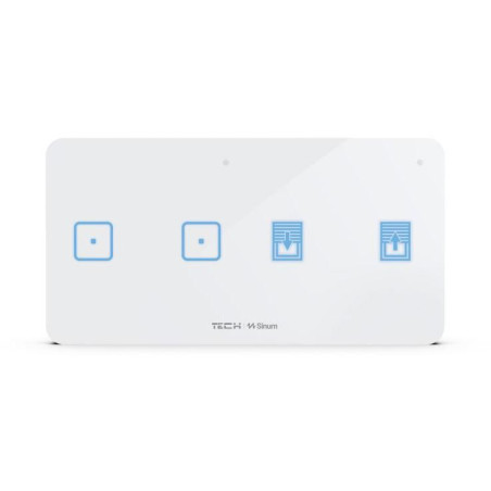 Bezprzewodowy dwupolowy włącznik światła i rolet biały WSZ-22P Tech Sterowniki