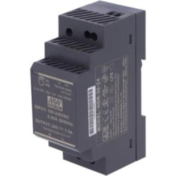 Przewodowy zasilacz 24v dc 30w na szynę din czarny ZS-24/30 Tech Sterowniki