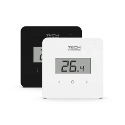 Bezprzewodowy regulator pokojowy czarny R-8B PLUS Tech Sterowniki