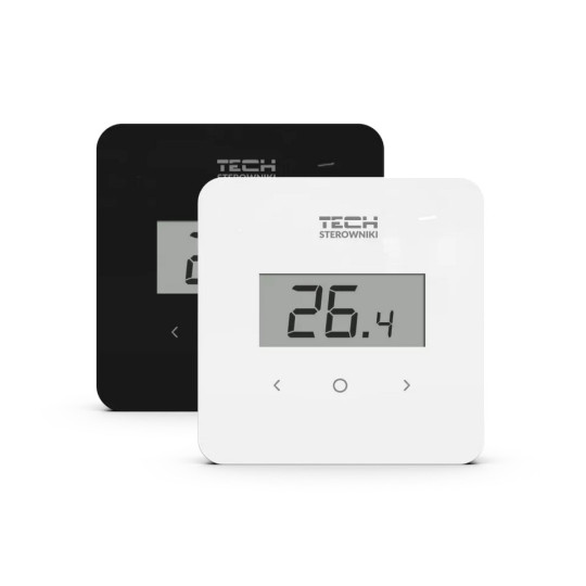 Bezprzewodowy regulator pokojowy czarny R-8B PLUS Tech Sterowniki