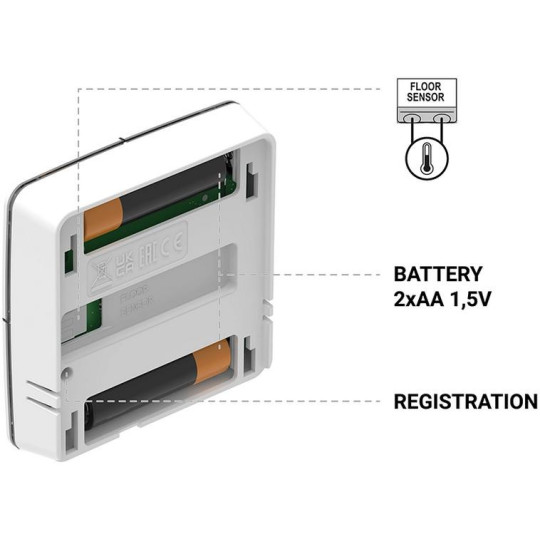 Bezprzewodowy regulator pokojowy mechaniczny czarny R-8X Tech Sterowniki