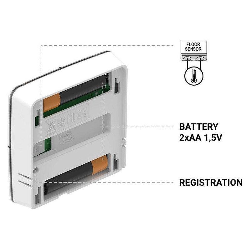 Bezprzewodowy regulator pokojowy mechaniczny czarny R-8X Tech Sterowniki