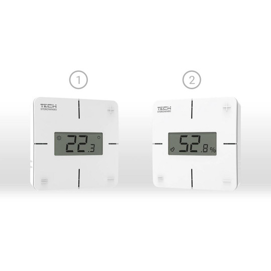 Bezprzewodowy regulator pokojowy mechaniczny czarny R-8X Tech Sterowniki