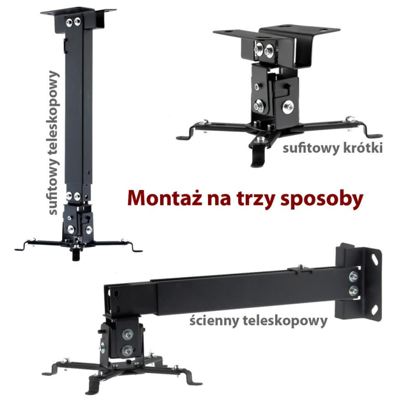 Uchwyt do montażu projektora 2w1 sufitowy/ścienny P-108