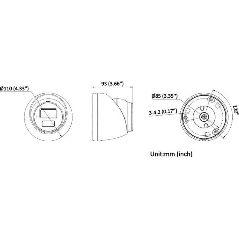 Kamera IP HIKVISION DS-2CD1363G2-LIU(2.8mm)