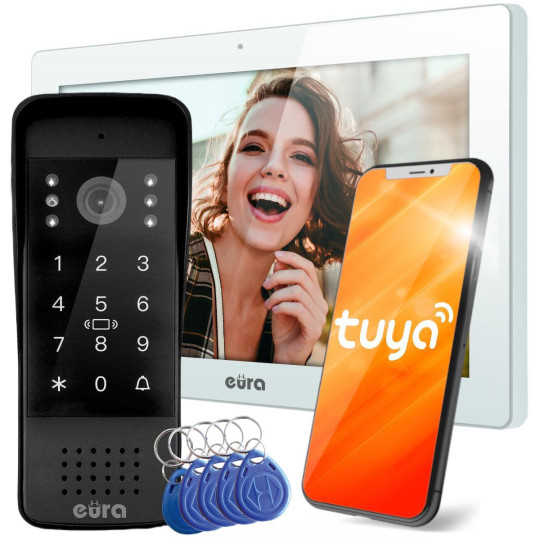 WIDEODOMOFON EURA VDP-86A3 - monitor 10" biały TUYA