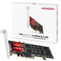 Adapter Axagon PCEM2-ND PCIe 2x NVME M.2