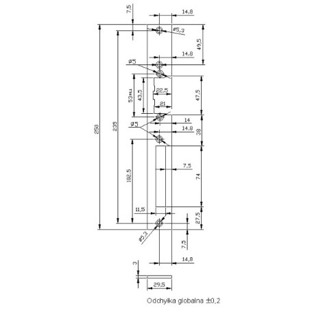 SZYLD ELEKTRA SUROWY DO KASET UNIWERSALNYCH.