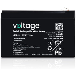 Akumulator AGM Voltage 12V 12Ah VE12-12 (Żywotność 6-9 lat)