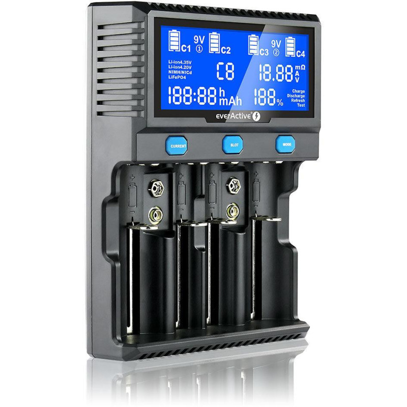 Ładowarka do akumulatorków cylindrycznych Li-ion oraz Ni-MH everActive UC-4200