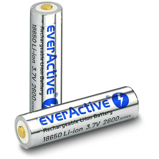 Akumulator 18650 Li-Ion 3,7V everActive 2600mAh (1 szt.) micro-USB z zabezpieczeniem