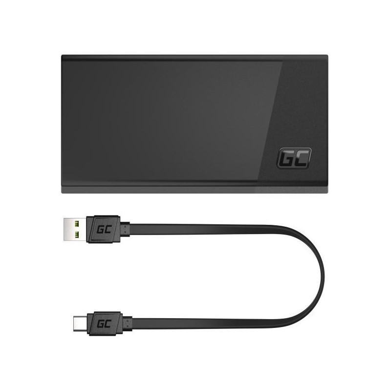 POWERBANK Green Cell PowerPlay20S 20000mAh PD 22,5W QC 3.0 3x USB-C CZARNY