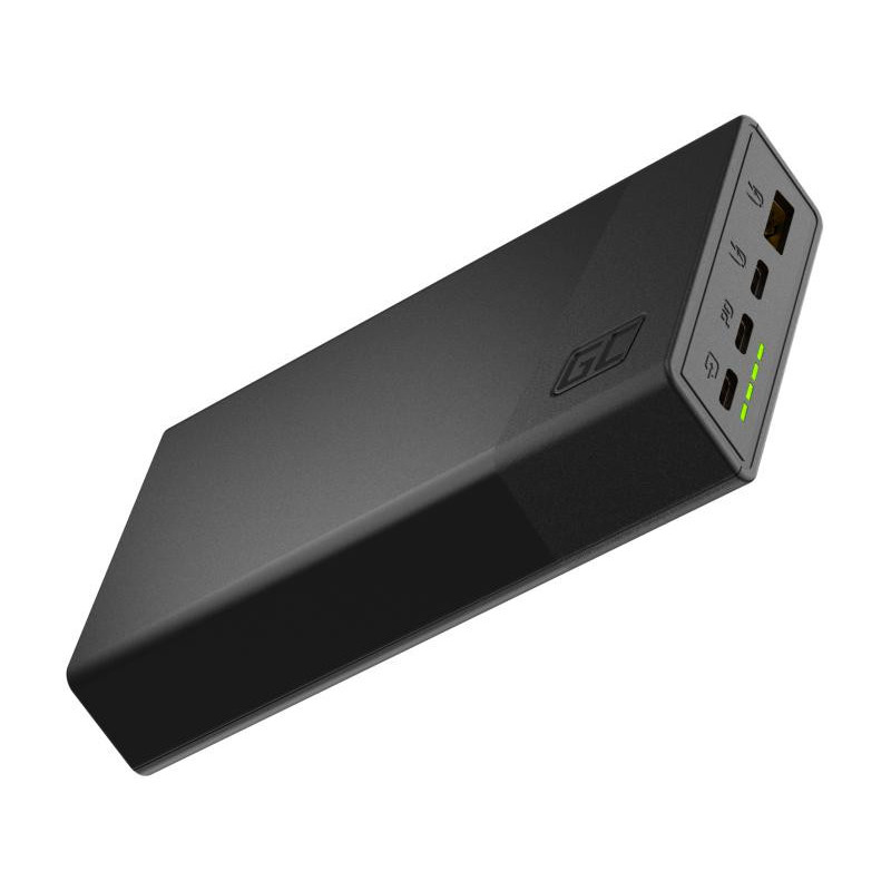 POWERBANK Green Cell PowerPlay20S 20000mAh PD 22,5W QC 3.0 3x USB-C CZARNY