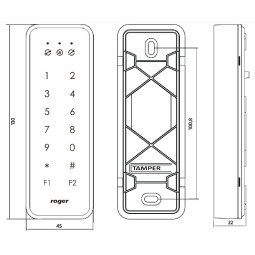 Czytnik zbliżeniowy ROGER PRT84MF