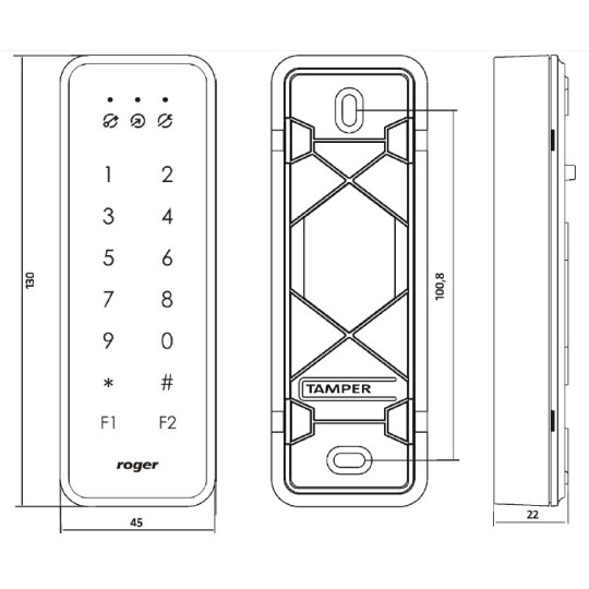 Czytnik zbliżeniowy ROGER PRT84MF
