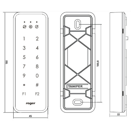 Czytnik zbliżeniowy ROGER PRT84MF