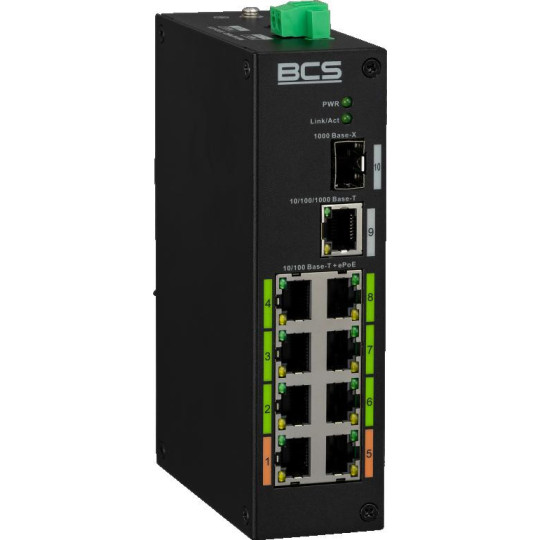 Switch PoE BCS LINE BCS-L-SP08E01G-1SFP(2)