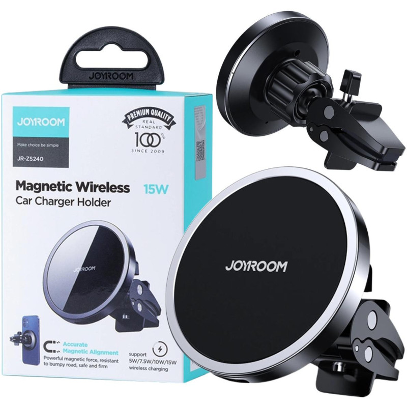 Uchwyt samochodowy magnetyczny ładowarka indukcyjna Joyroom JR-ZS240 Qi 15W MagSafe Apple Iphone