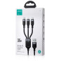 Kabel 3w1 USB-A / USB-C micro-USB Lightning Joyroom S-1T3018A18 30cm 3.5A w oplocie czarny