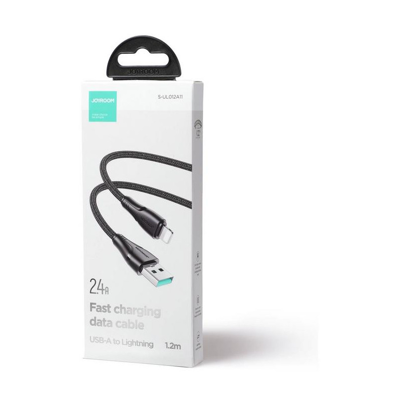 Kabel USB-A / Lightning Joyroom S-UL012A11 120cm 2.4A w oplocie czarny