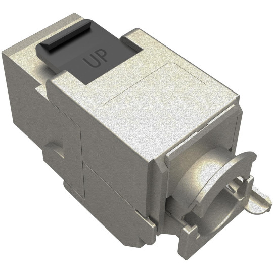 Moduł Keystone samozaciskowy Solarix Cat.6A STP RJ45 SXKJ-10G-STP-BK-SA