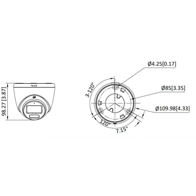 Kamera 4w1 Hikvision DS-2CE72DF3T-LFS(2.8mm)(O-STD)