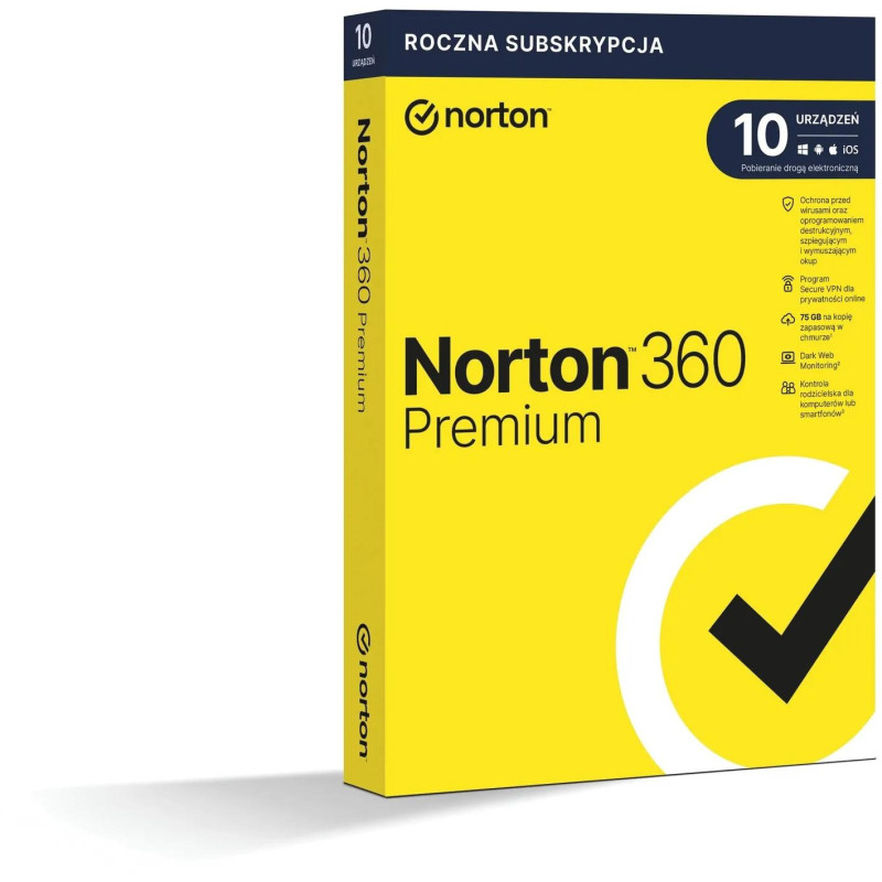 Norton 360 Premium BOX PL 10-urządzeń, 12-miesięcy