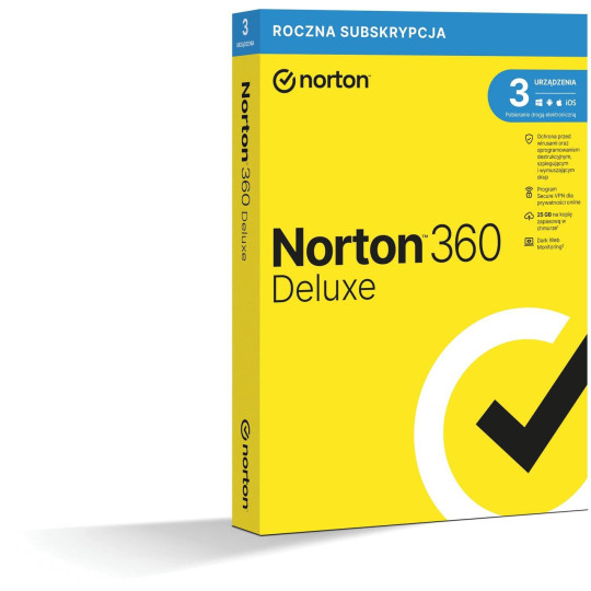 Norton 360 Deluxe BOX PL 3-urządzenia,12-miesięcy