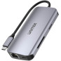 Unitek D1122A01 Aktywny hub USB-C 5Gbps, 2x HDMI 4K, czytnik kart, RJ-45, PD 100W