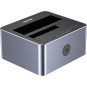 Unitek Y-3027GY01-EU Stacja klonująca dyski 2 x SATA 2,5"/3,5" USB-C 10Gbps
