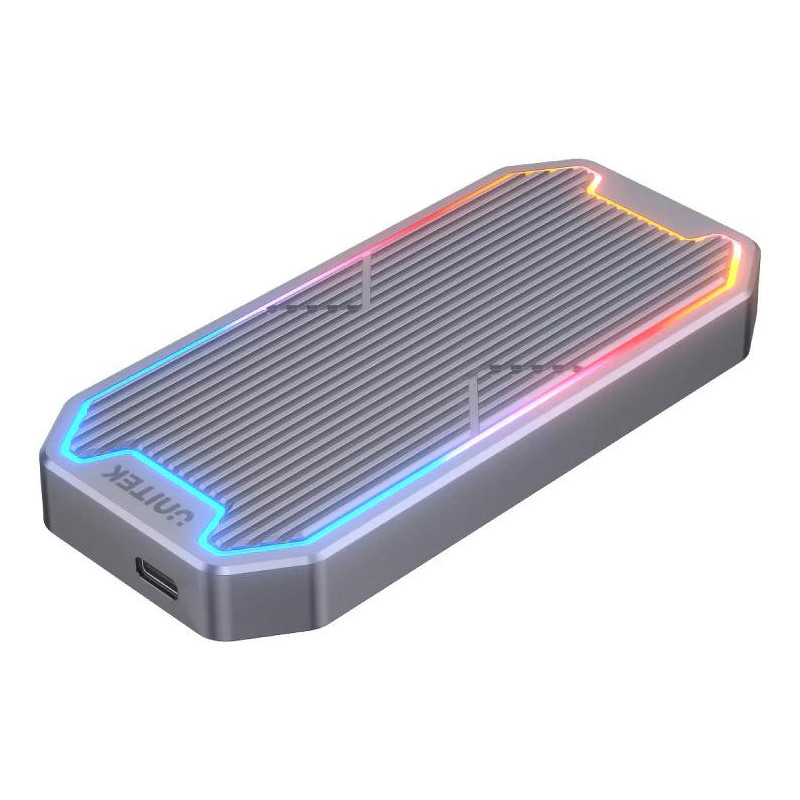 S1210B Unitek Obudowa dysku M.2 SSD NVMe/SATA 10Gbps RGB