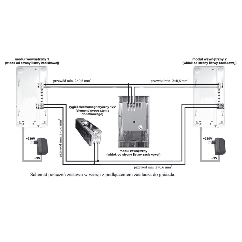 DOMOFON EURA ADP-47A3 (RL-3208AA) 2-RODZ.; 8598