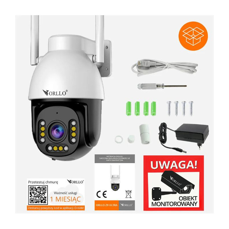 Kamera IP Orllo Z9 ULTRA z panelem solarnym SM6030 PRO