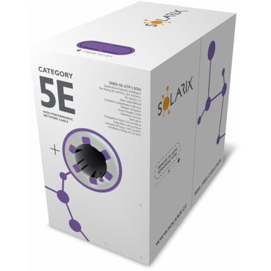 KABEL SKRĘTKA SOLARIX CAT.5E UTP LSOH Dca SXKD-5E-UTP-LSOH box 305m