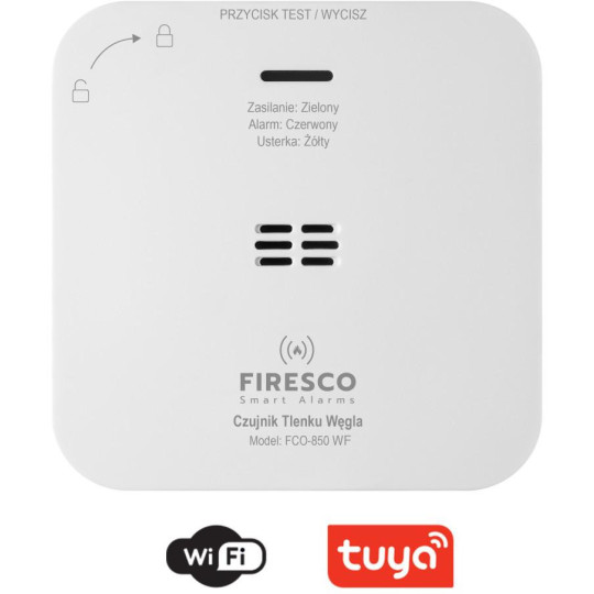 Zestaw czujników FIRESCO czujnik czadu + dymu z WiFi