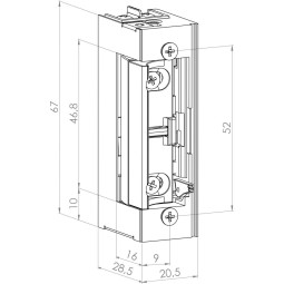 Elektrozaczep niskoprądowy symetryczny SCOT ES-S1224N