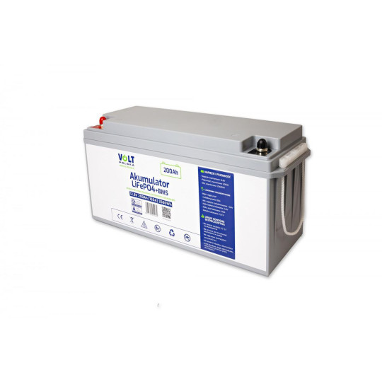 AKUMULATOR VOLT POLSKA LITOWO-ŻELAZOWO-FOSFORANOWY LiFePO4 12V 200Ah 150A