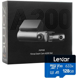 Wideorejestrator 70Mai Dash Cam A200 + kamera wsteczna RC11 + karta Lexar 128GB