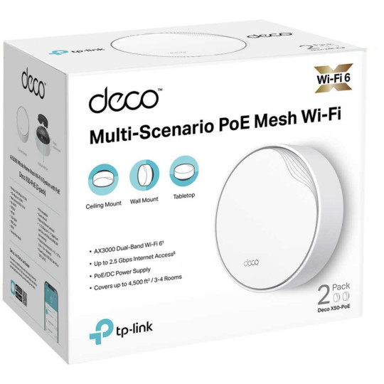 DOMOWY SYSTEM WI-FI MESH TP-LINK DECO X50-POE(2-PACK)