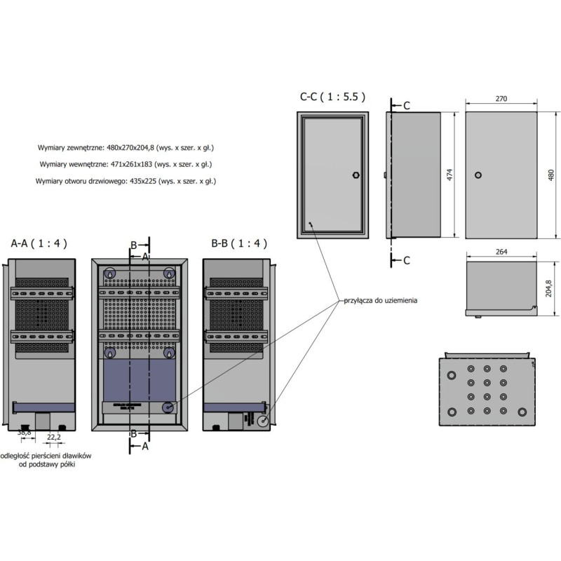 ABOX-ALUXL Obudowa zewnętrzna ATTE IP66
