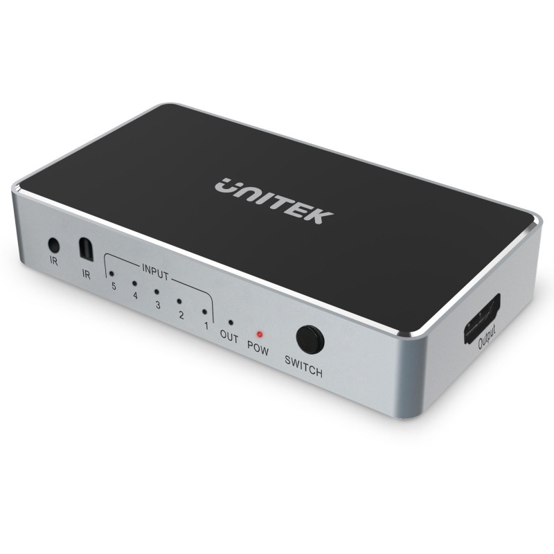 Unitek Przełącznik sygnału HDMI 1.4b 5 IN-1 OUT 4K