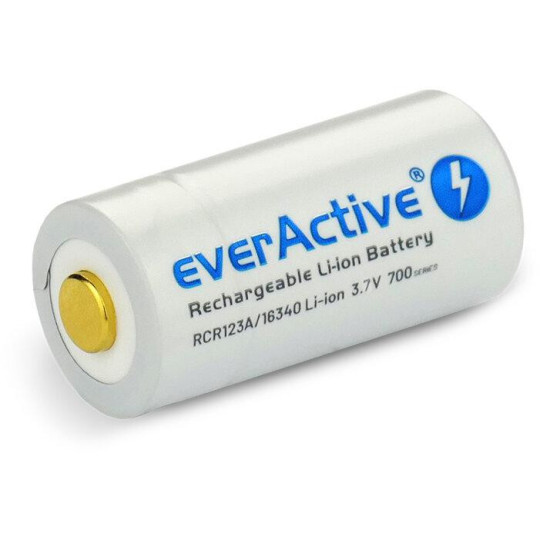 Akumulatorek 16340 / R-CR123 3,7V everActive 700mAh (1 szt.) z zabezpieczeniem