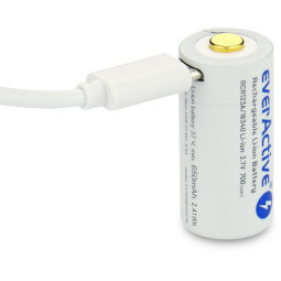 Akumulatorek 16340 / R-CR123 3,7V everActive 700mAh (1 szt.) z zabezpieczeniem
