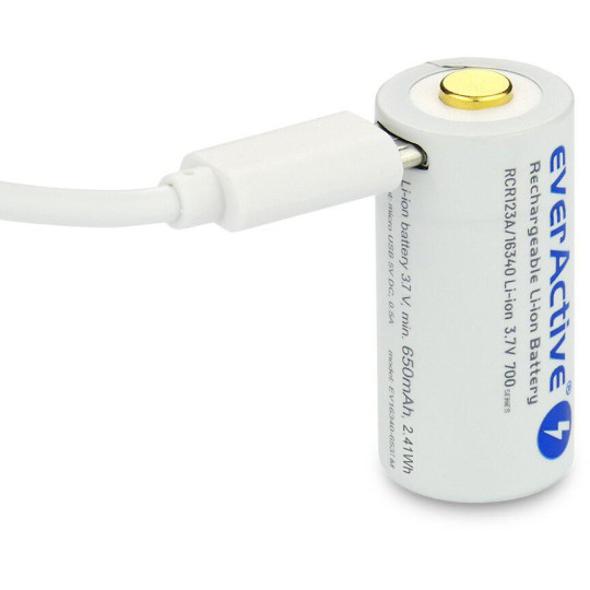 Akumulatorek 16340 / R-CR123 3,7V everActive 700mAh (1 szt.) z zabezpieczeniem