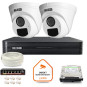 Zestaw monitoringu IP BCS Basic 2x Kamera BCS-B-EIP15FR3(2.0) Rejestrator z dyskiem