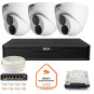 Zestaw monitoringu IP BCS Point 3x Kamera BCS-P-EIP28FWR3-Ai2 Rejestrator z dyskiem