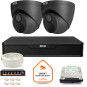 Zestaw monitoringu IP BCS Point 2x Kamera BCS-P-EIP28FWR3-Ai2-G Rejestrator z dyskiem