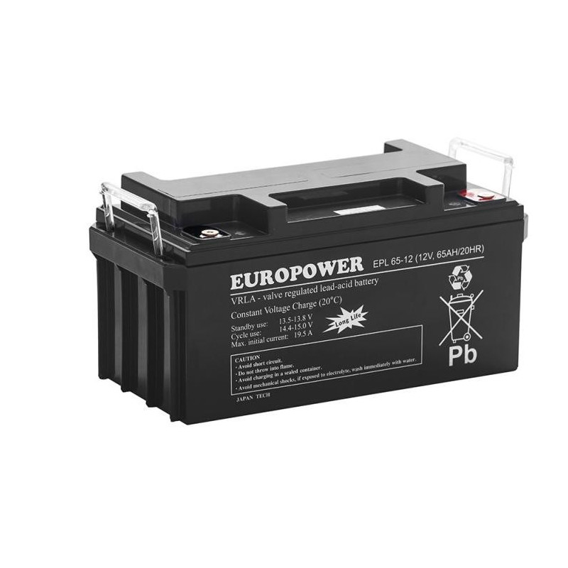 Akumulator AGM EUROPOWER serii EPL 12V 65Ah (Żywotność 15 lat)